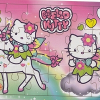 پازل چوبی-Hello Kitty-هلوکیتی ابعاد 20*29 (پشت وایت بردی)